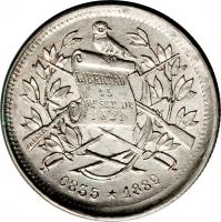 obverse of 1 Real (1883 - 1893) coin with KM# 153a from Guatemala. Inscription: LIBERTAD 15 DE SET.DE 1821 0835*1891