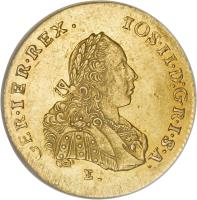 obverse of 2 Ducat - Joseph II - Trade Coinage (1768 - 1777) coin with KM# 1860 from Austria.