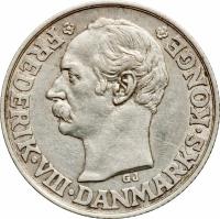 obverse of 20 Cents / 1 Franc - Christian IX (1907) coin with KM# 81 from Danish West Indies.