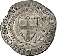 obverse of 1 Shilling - The Commonwealth of England (1649 - 1660) coin with SP# 3217 from England. Inscription: THE · COMMONWEALTH · OF · ENGLAND