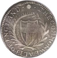 obverse of 1/2 Crown - The Commonwealth of England (1649 - 1660) coin with SP# 3215 from England. Inscription: · THE · COMMONWEALTH · OF · ENGLAND ·