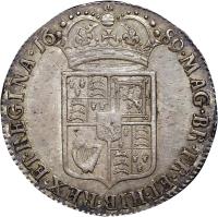 reverse of 1/2 Crown - William & Mary (1689 - 1690) coin with SP# 3435 from England.