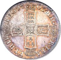 reverse of 1 Shilling - Anne (1703 - 1708) coin with SP# 3586 from England. Inscription: MAG · BR · FRA · ET · HIB REG · 17 03 ·