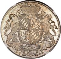 reverse of 1 Conventionsthaler - Maximilian III Joseph (1759 - 1768) coin with KM# 502 from German States. Inscription: 17	61