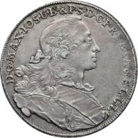 obverse of 1 Conventionsthaler - Maximilian III Joseph (1753 - 1759) coin with KM# 501 from German States.