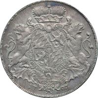 reverse of 1 Conventionsthaler - Maximilian III Joseph (1753 - 1759) coin with KM# 501 from German States.