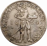 obverse of 1 Thaler - Karl V (1658 - 1667) coin with BD# 1295 from German States.