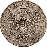 reverse of 1 Thaler - Karl V (1658 - 1667) coin with BD# 1295 from German States.