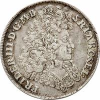 obverse of 2/3 Thaler - Friedrich III (1689 - 1695) coin with KM# 556 from German States.