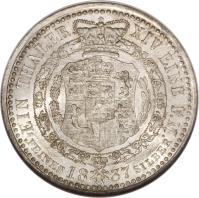 reverse of 1 Reichsthaler - William IV (1835 - 1837) coin with KM# 169 from German States. Inscription: XIV EINE F.M. EIN THALER feines silber