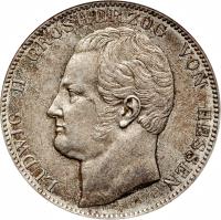 obverse of 2 Thaler / 3 1/2 Gulden - Ludwig II (1839 - 1842) coin with KM# 310 from German States.