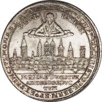 reverse of 1 Thaler (1661) coin with KM# 77 from German States.