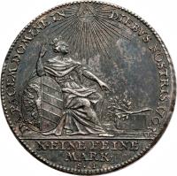 reverse of 1 Conventionsthaler - Franz (1761) coin with KM# 335 from German States.