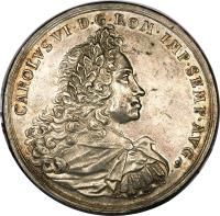 obverse of 2 Thaler - Karl VI (1711 - 1740) coin with KM# 218 from German States.