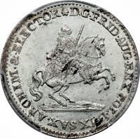 obverse of 2 Groschen - Friedrich August II (1741 - 1742) coin with KM# 906 from German States.