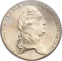 obverse of 1 Conventionsthaler - Friedrich August III (1790) coin with KM# 1023 from German States.