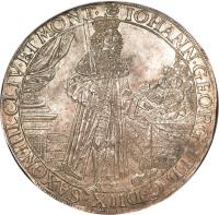 obverse of 2 Thaler - Johann Georg II (1663) coin with KM# 504 from German States.