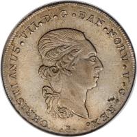 obverse of 1 Speciedaler - Christian VII (1787 - 1808) coin with KM# 138 from German States.