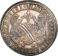 obverse of 1 Thaler (1616) coin with KM# 306 from German States.