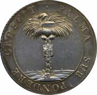 obverse of 1 Thaler - Georg Friedrich Heinrich (1824) coin with KM# 133 from German States. Inscription: PALMA SUB PONDERE CRESCIT ·