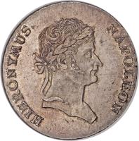 obverse of 1 Conventionsthaler - Jerome Napoleon (1811 - 1813) coin with KM# 118 from German States. Inscription: HIERONYMUS NAPOLEON