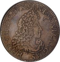 obverse of 1 Scudo - Ferdinand Charles (1703 - 1707) coin with KM# 244 from Italian States.