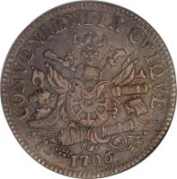 reverse of 1 Scudo - Ferdinand Charles (1703 - 1707) coin with KM# 244 from Italian States.