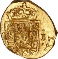 obverse of 1 Escudo - Felipe V (1702 - 1714) coin with KM# 51 from Mexico.