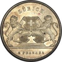 obverse of 5 Francs - Shooting Festival (1859) coin with X# S5 from Switzerland.