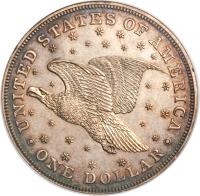 reverse of 1 Dollar - Gobrecht Dollar (1836) coin with KM# 59 from United States. Inscription: UNITED STATES OF AMERICA ONE DOLLAR