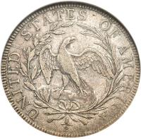 reverse of 1/2 Dollar - Draped Bust Half Dollar; Small eagle (1796 - 1797) coin with KM# 26 from United States.