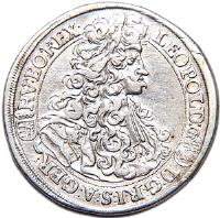 obverse of 1/2 Thaler - Leopold I (1700 - 1704) coin with KM# 251 from Hungary.