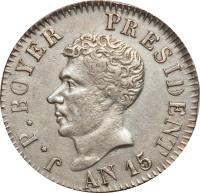 obverse of 25 Centimes - Western Republic (1818) coin with KM# 16 from Haiti.