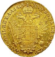 reverse of 1 Ducat - Franz II - Trade Coinage (1816 - 1824) coin with KM# 2170 from Austria.