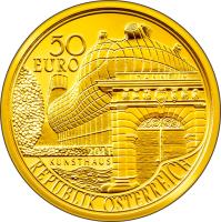 obverse of 50 Euro - The bicentenary of the Joanneum at Graz (2011) coin with KM# 3202 from Austria. Inscription: 50 EURO 2011 KUNSTHAUS REPUPLIK ÖSTERREICH