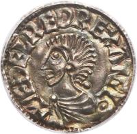 obverse of 1 Penny - Æthelred II - Long Cross (997 - 1003) coin with SP# 1151 from England.