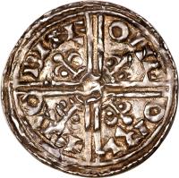 reverse of 1 Penny - Harold - Fleur-de-Lis Cross (1038 - 1040) coin with SP# 1165 from England.