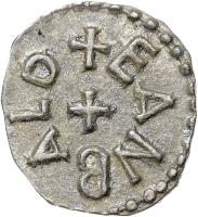 obverse of 1 Styca - Eanbald II (796 - 835) coin with SP# 861 from England. Inscription: + EANBALD