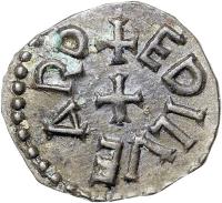 reverse of 1 Styca - Eanbald II (796 - 835) coin with SP# 861 from England. Inscription: + EDILVEARD