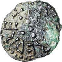 obverse of 1 Styca - Aethelred II (841 - 844) coin with SP# 865 from England. Inscription: EDILRED REX