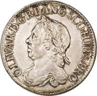 obverse of 1 Shilling - The Commonwealth of England (1658) coin with SP# 3228 from England. Inscription: OLIVAR · D · G R · P · ANG · SCO · HIB & PRO