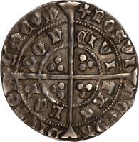 reverse of 1 Groat - Henry VI - London mint (1470 - 1471) coin with SP# 2082 from England.