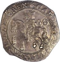 obverse of 1/2 Crown - Charles I (1644) coin with SP# 3007 from England.