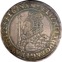 obverse of 1/2 Crown - Elizabeth I (1601 - 1602) coin with SP# 2583 from England.