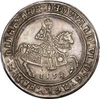 obverse of 1 Crown - Edward VI (1551 - 1553) coin with SP# 2478 from England.