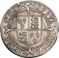 reverse of 1 Crown - Edward VI (1551 - 1553) coin with SP# 2478 from England.