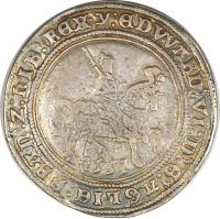 obverse of 1/2 Crown - Edward VI (1551 - 1553) coin with SP# 2479 from England.