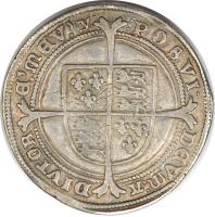 reverse of 1/2 Crown - Edward VI (1551 - 1553) coin with SP# 2479 from England.