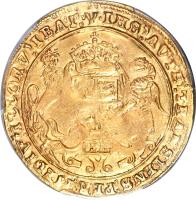 reverse of 1 Sovereign - Edward VI (1549 - 1550) coin with SP# 2433 from England.