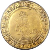 obverse of 1 Pound - Edward VI (1549 - 1550) coin with SP# 2450 from England.